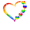 Kærlighed er kærlighed LGBT Rainbow Hearts