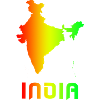 India maps Rainbow Design/ Gift