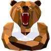 Bear with muscles