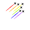 Rainbow Airplane