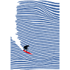 Surfer Blue Wave