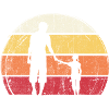 Sunset Silhouette: Father and Child