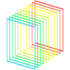 Colourful Abstraction melted rainbow