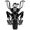 Black biker skeleton