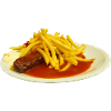 Currywurst with fries