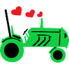 Traktor Oldtimer mit Herzen