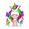 Einhorn die Mittelfinger Hoch lustiges Shirt