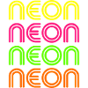 Neon pink orange grün gelb 80er 90er Outfit Party