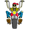 Biker skeleton