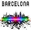Barcelona Skyline Splash Design / Gift