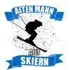 Alter Mann auf Skiern