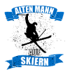 Alter Mann auf Skiern