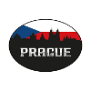 Prague Tchéquie Skyline Silhouette Drapeau tchèque