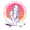 Skater Girl Design Yes Girls can Skateboard