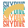 Parachutistes Skydive Retro