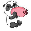 Panda avec saucisse