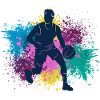 Basketball Grungy Farbspritzer