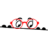 Brille, Augen, comic