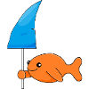Goldfish with shark fin