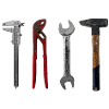 Tool Illustration Craftsman Hammer Pliers