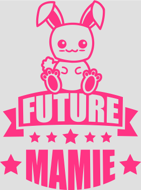 Motif T-shirt Future Mamie : Annonce de Bonheur Imminent personnalisé sur vêtement