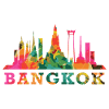 Bangkok Skyline Impression Souvenir Geschenkidee