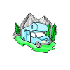 Wohnmobil Blau