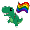 Rainbow Dinosaur T-Rex Pride