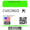 Boarding Pass Chicago Air Ticket