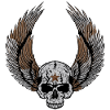 skull skull wings skull