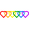 Pride satenkaari heart
