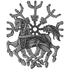 Protection Rune Helmet of The Fear of Marriage with Odin's Horse