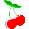 Kirsche Retro Früchte Obst Geschenk Geschenkidee