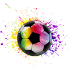 Bunter Fußball Regenbogenfarben