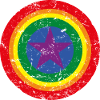 Rainbow LGBT shield flag