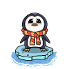 Trauriger Pinguin Eisscholle Klimawandel
