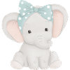 cute elephant with bow