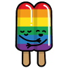Paletas de pareja gay bandera arcoíris LGBT