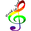 Notenschlüssel Regenbogenfahne Regenbogenfarben