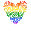Papillons coeur love LGTBQ