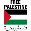 Free Palestine with Flag
