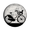 Bicycle Dog Vintage Moon Women Girls Shirt