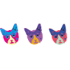 cats faces,3 cats,warhol, cat's head,cat