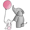 Elephant with hare