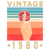 1980 Birthday Gift Retro Woman