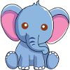 Little baby elephant animal love