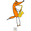 Fox and saxophone