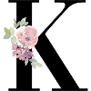 Buchstabe K mit Blumenranke