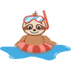 Sloth bathing