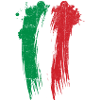 Italian Tricolour Brush Art